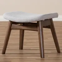 134-7180-RCW Vera Light Gray Upholstered Ottoman