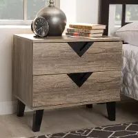 137-7562-RCW Swanson Modern Light Brown 2-Drawer Nightstand