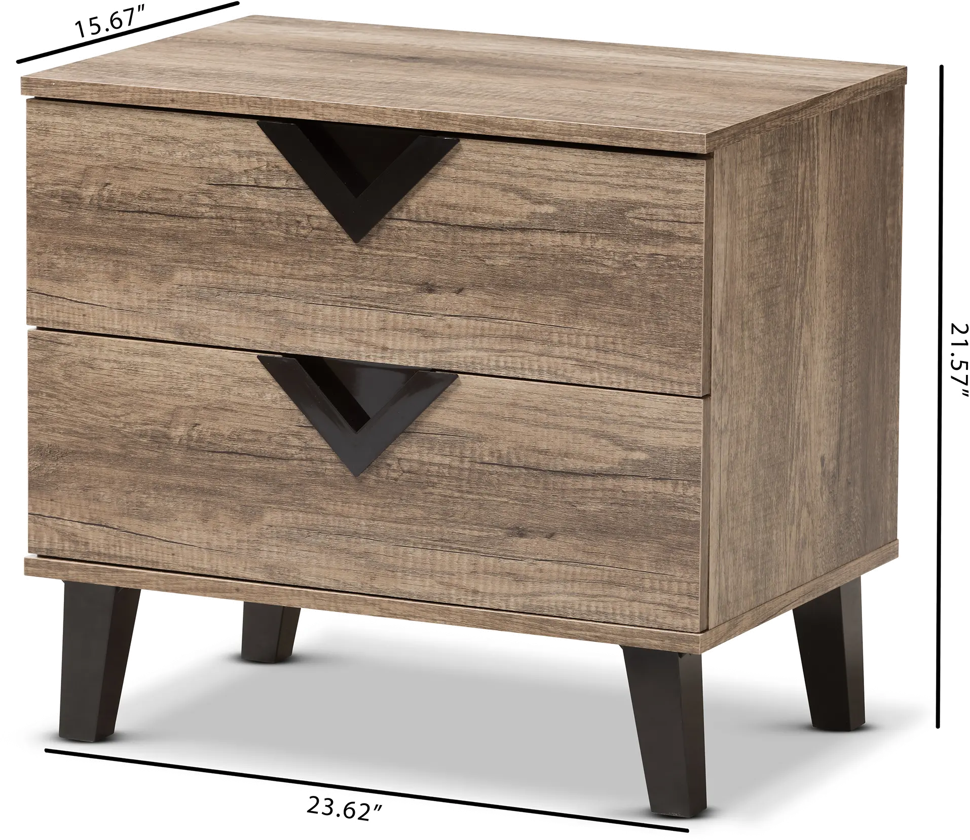137-7562-RCW Swanson Modern Light Brown 2-Drawer Nightstand-7