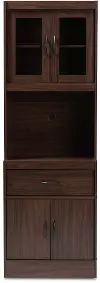 147-8318-RCW Laura Brown Kitchen Cabinet and Hutch
