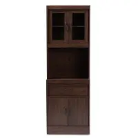 147-8318-RCW Laura Brown Kitchen Cabinet and Hutch