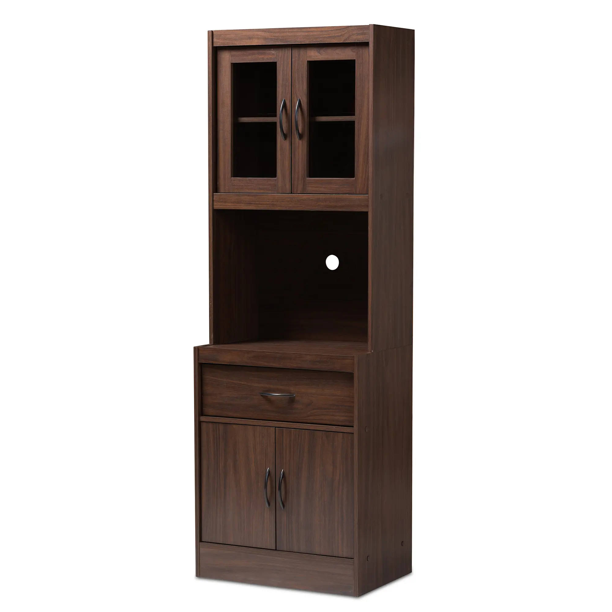 147-8318-RCW Laura Brown Kitchen Cabinet and Hutch-4