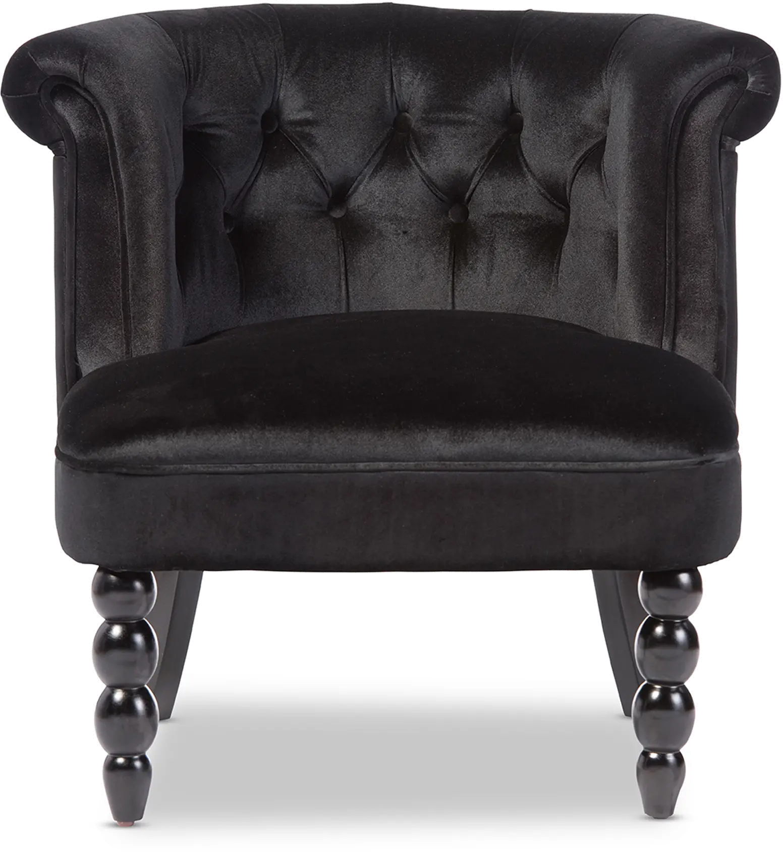 119-6375-RCW Flax Black Velvet Accent Chair-1
