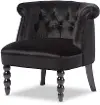 119-6375-RCW Flax Black Velvet Accent Chair