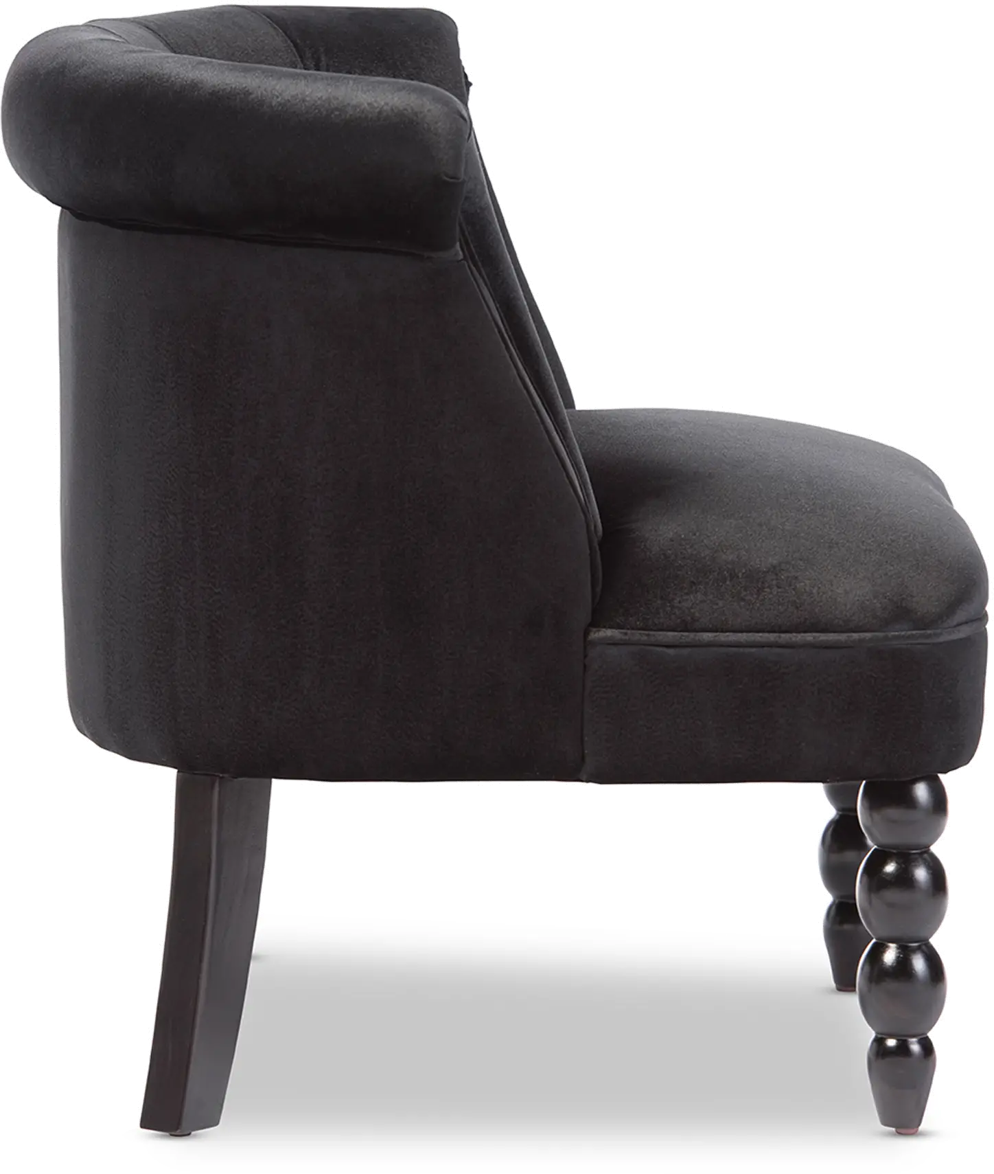 119-6375-RCW Flax Black Velvet Accent Chair-2