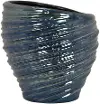 11.5  Blue Ribbed Vase