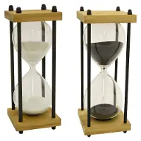 9.75  Assorted Bamboo and Glass Timer