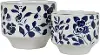7  Blue Floral Planters