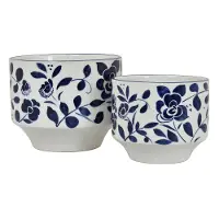 Small 5  Blue Floral Planter
