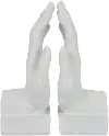 White Hand Bookends Set