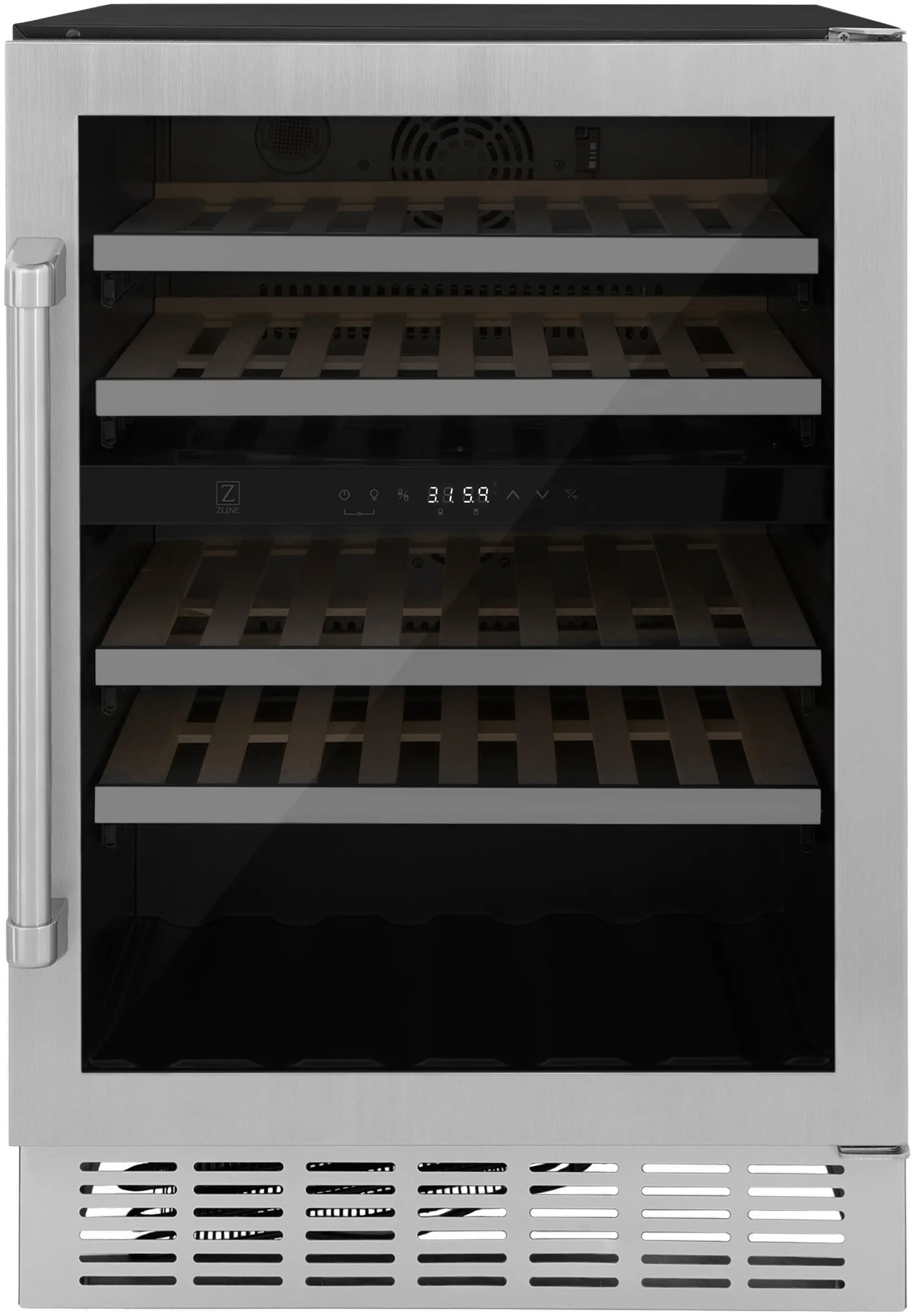 RWV-UD-24 ZLINE 24  Monument Dual Zone 44-Bottle Wine Cooler - Stainless Steel-1