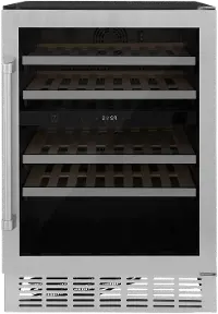 RWV-UD-24 ZLINE 24  Monument Dual Zone 44-Bottle Wine Cooler - Stainless Steel