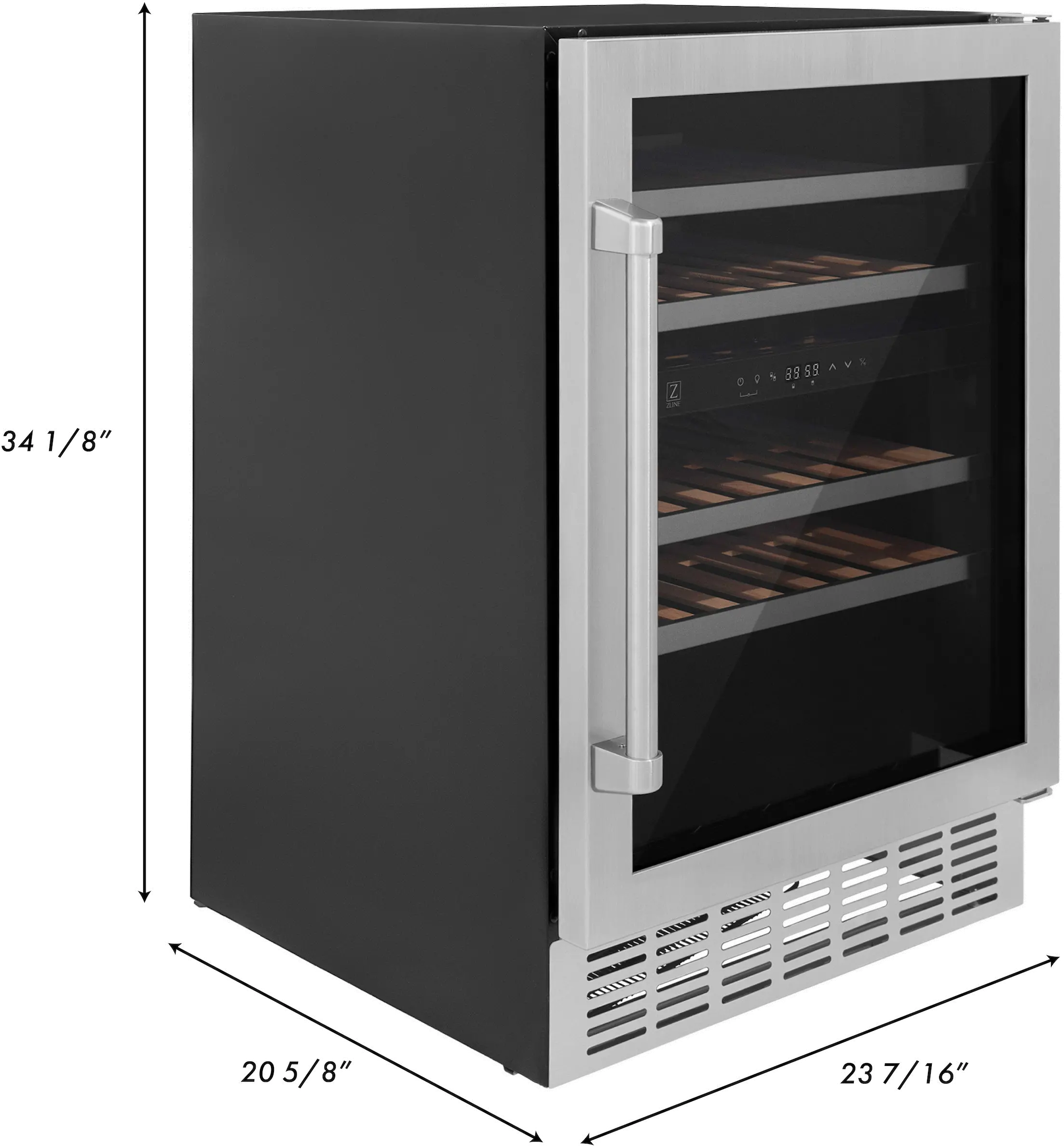 RWV-UD-24 ZLINE 24  Monument Dual Zone 44-Bottle Wine Cooler - Stainless Steel-9