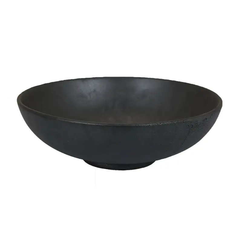 Wide Matte Black Bowl