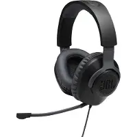 JBLQ100XBLKGRNAM JBL Quantum 100 Wired Over-Ear Gaming Headset