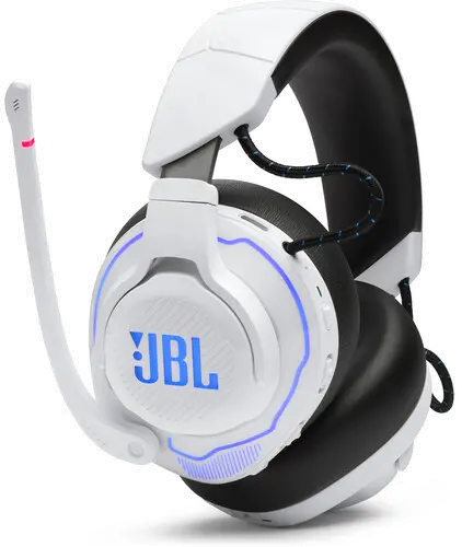 JBLQ910PWLWHTBLUAM JBL Quantum 910P Over-Ear Bluetooth Wireless Gaming Headset for PlayStation-3