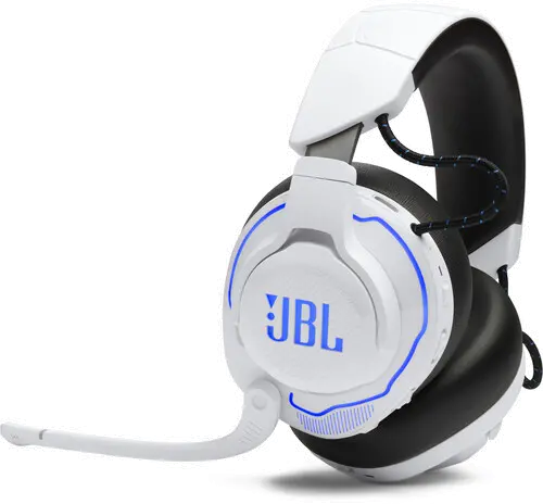 JBLQ910PWLWHTBLUAM JBL Quantum 910P Over-Ear Bluetooth Wireless Gaming Headset for PlayStation-5