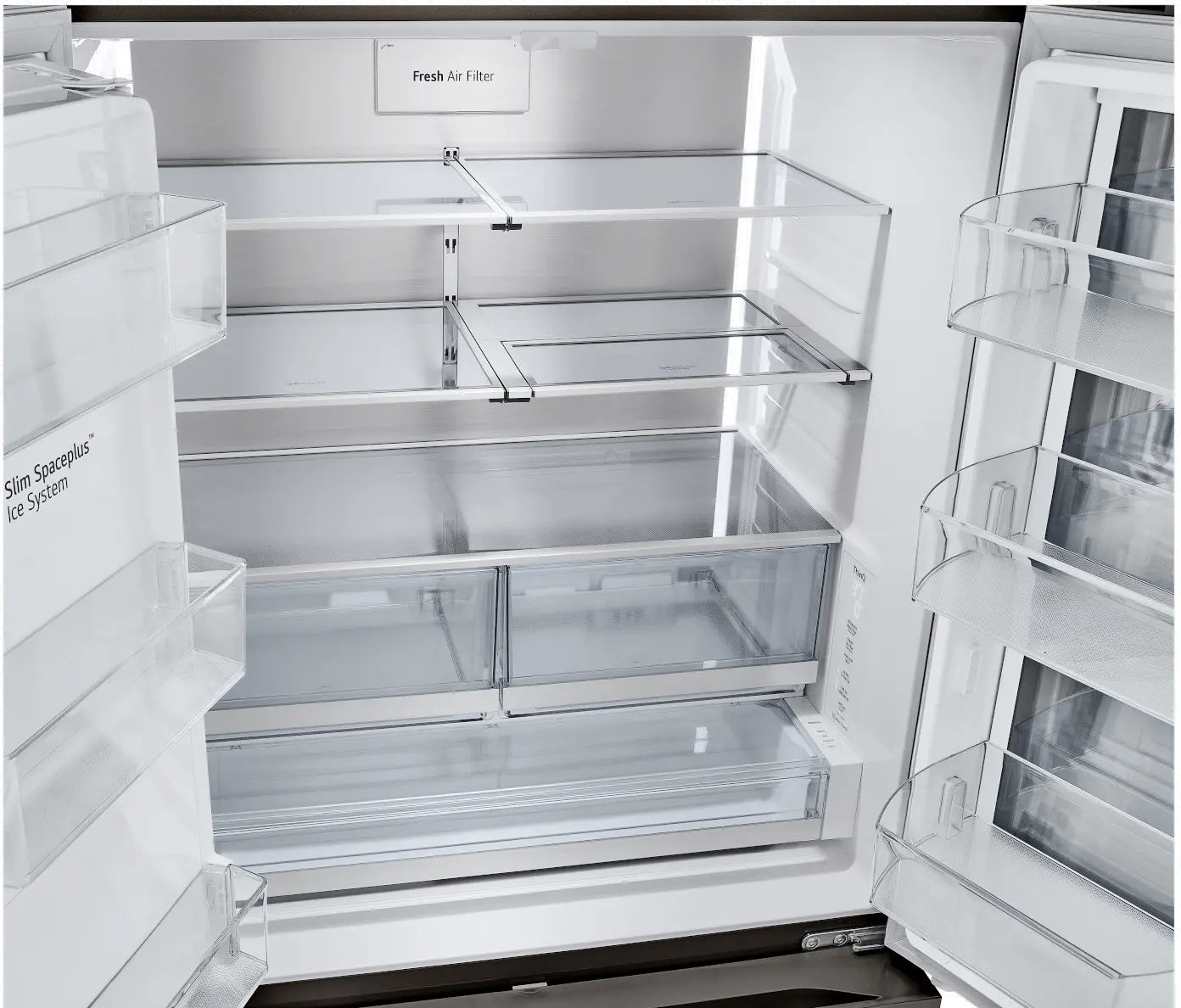 LRYKC2606D LG 26 cu ft InstaView® French Door Refrigerator - Counter Depth Black Stainless Steel-16
