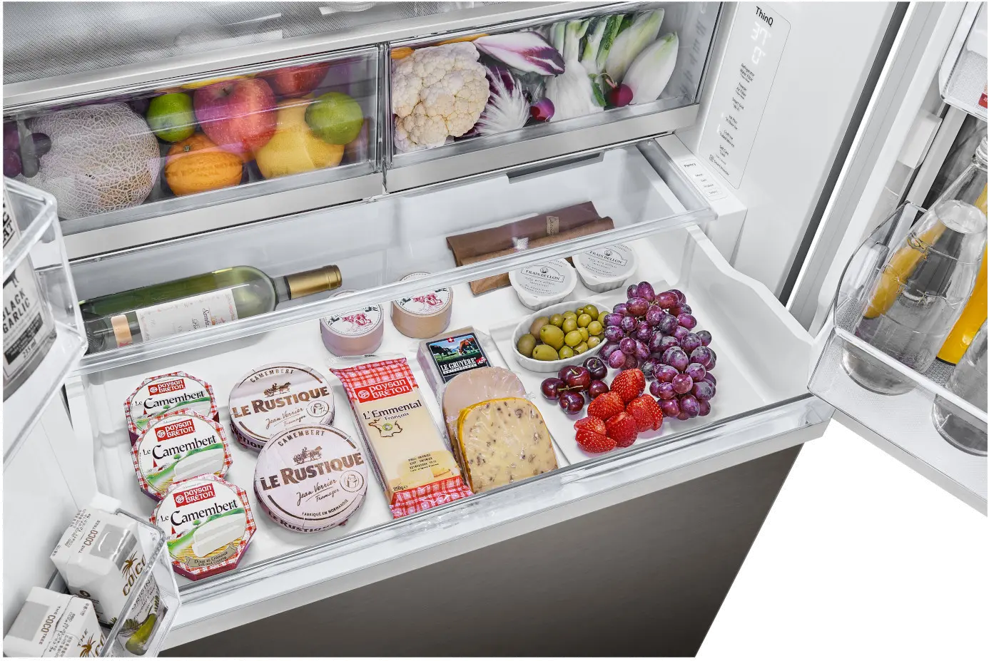 LRYKC2606D LG 26 cu ft InstaView® French Door Refrigerator - Counter Depth Black Stainless Steel-17