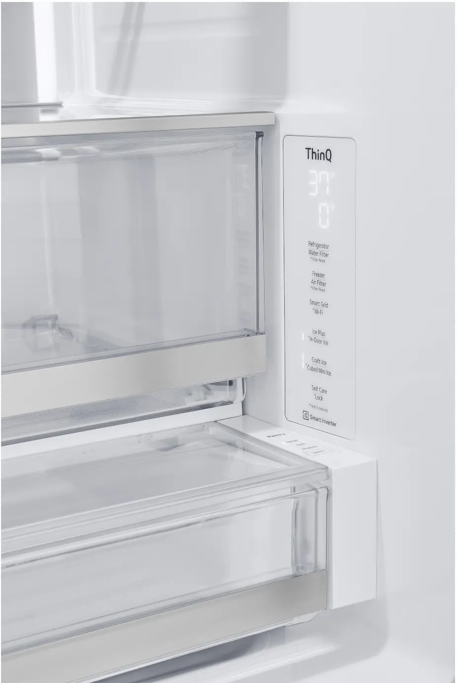 LRYKC2606D LG 26 cu ft InstaView® French Door Refrigerator - Counter Depth Black Stainless Steel-18