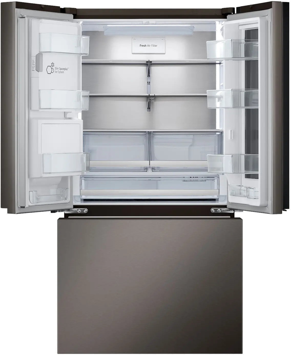 LRYKC2606D LG 26 cu ft InstaView® French Door Refrigerator - Counter Depth Black Stainless Steel-4
