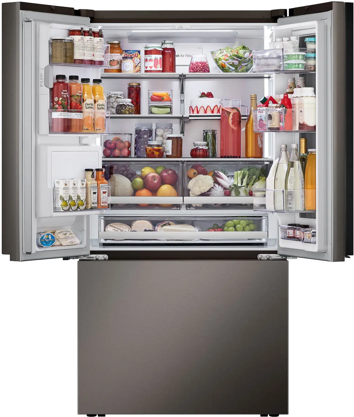 LRYKC2606D LG 26 cu ft InstaView® French Door Refrigerator - Counter Depth Black Stainless Steel-5