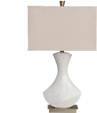 Lucia 30.5 Inch Ceramic White Lamp