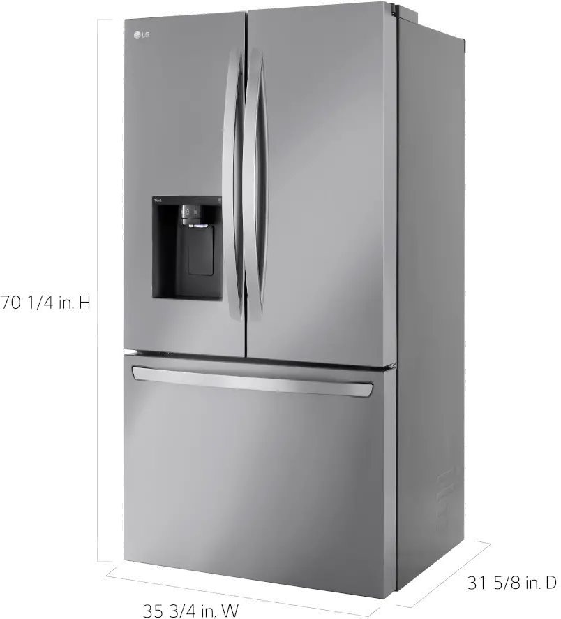LRYKC2606S LG 26 cu ft InstaView® French Door Refrigerator - Counter Depth Stainless Steel-18