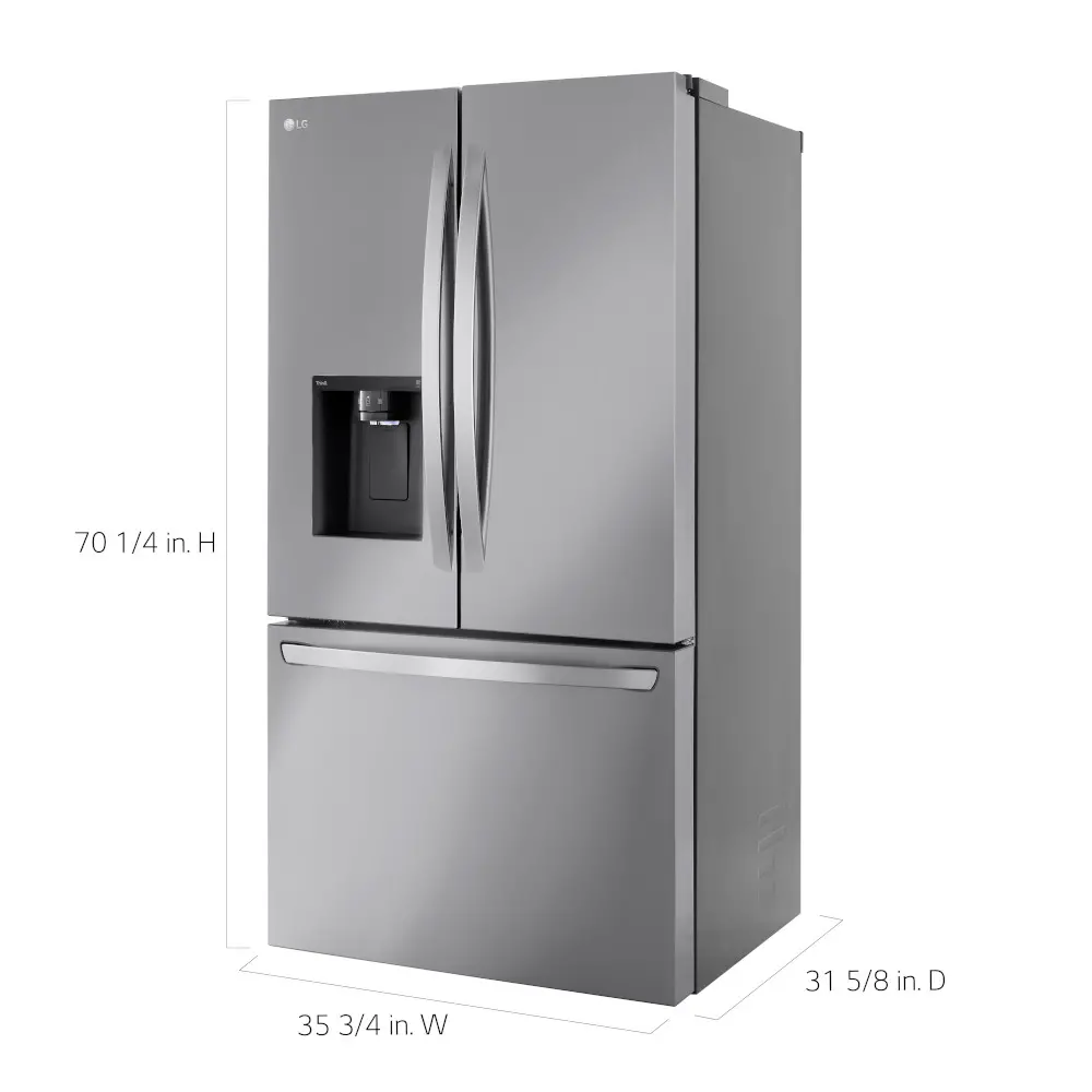 LRYKC2606S LG 26 cu ft InstaView® French Door Refrigerator - Counter Depth Stainless Steel-18