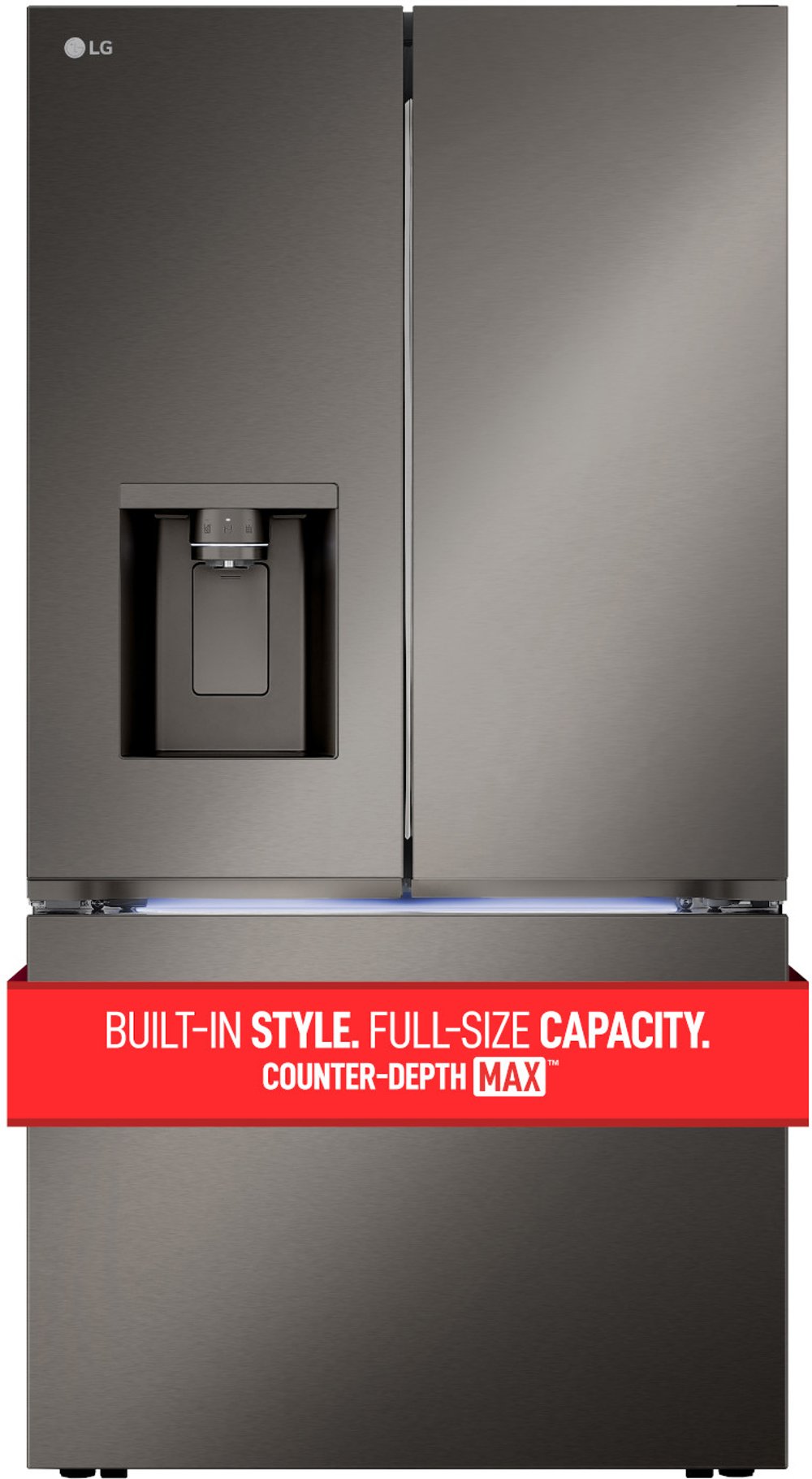 LG 25.5 cu ft French Door Refrigerator - Counter Depth Black Stainless Steel