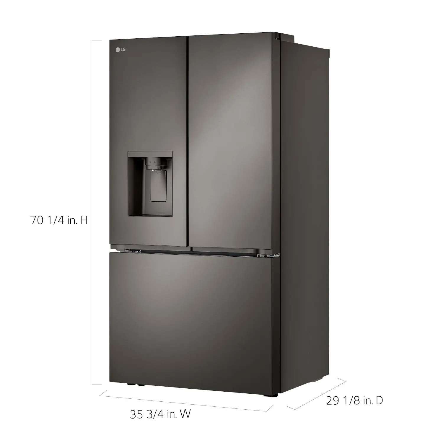 LRYXC2606D LG 25.5 cu ft French Door Refrigerator - Counter Depth Black Stainless Steel-7