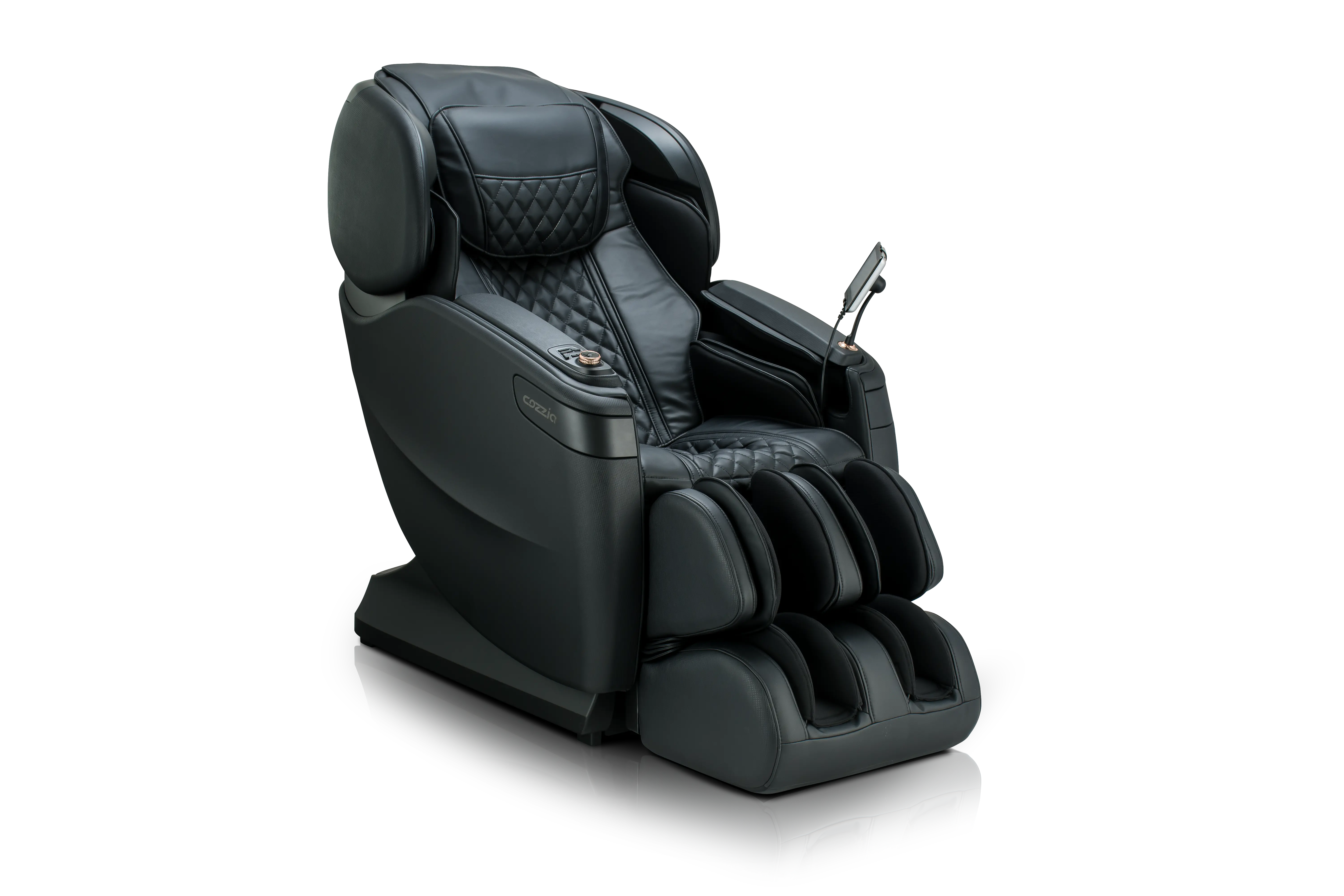 3PC/711V/MSG/BLK/PBK Cozzia Black CZ-711 Qi SE Massage Chair-2