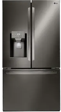 LRFS28XBD LG 28 Cu Ft French Door Refrigerator - Black Stainless Steel