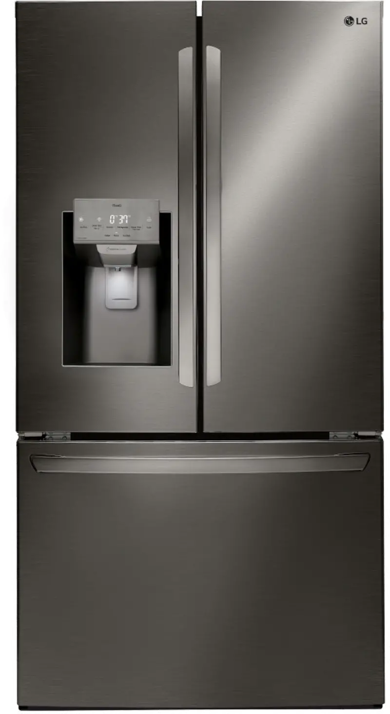 LG 28 Cu Ft French Door Refrigerator - Black Stainless Steel
