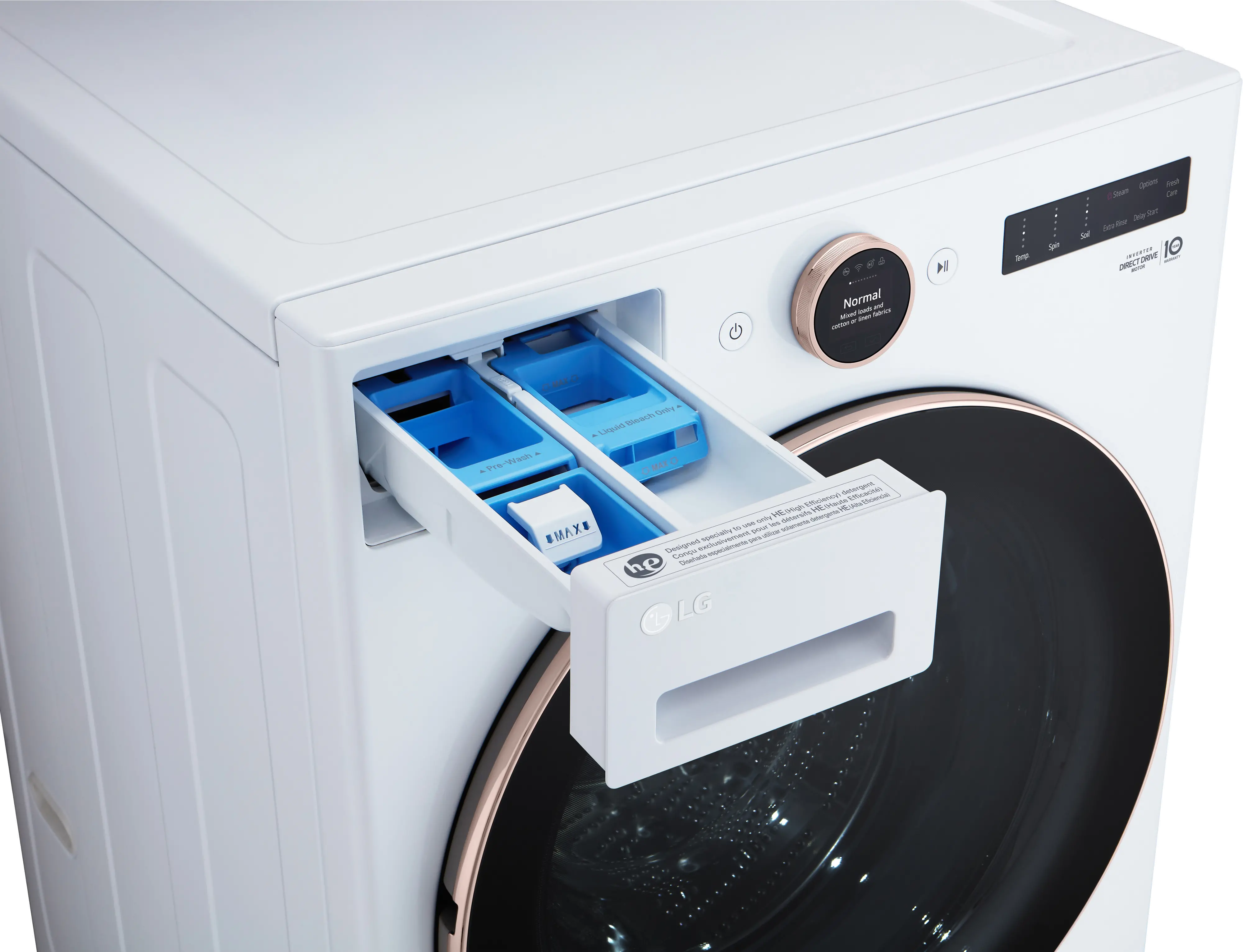 WM6500HWA LG 5 cu ft Front Load Washer - White 6500W-2