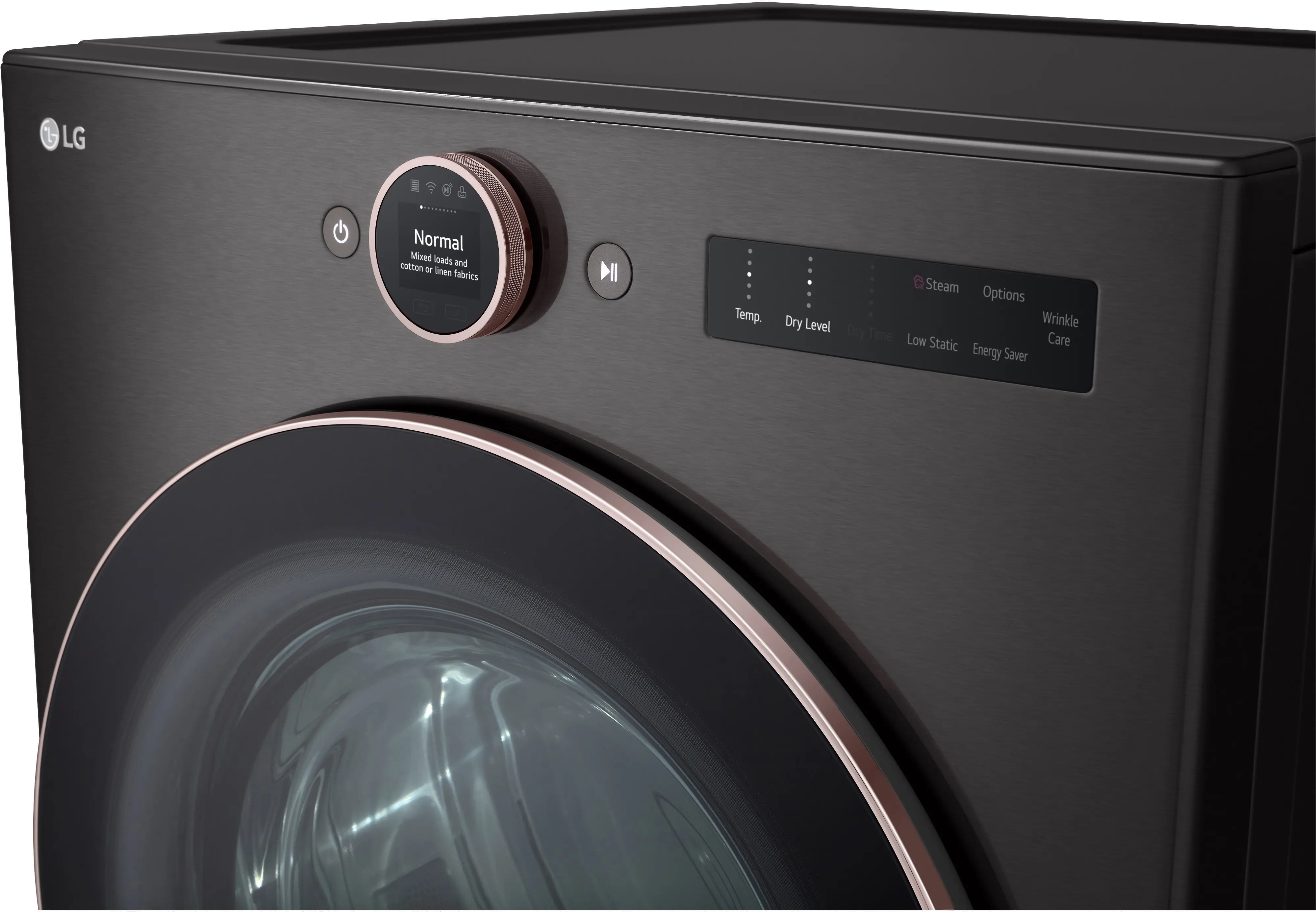 DLEX6500B LG 7.4 cu ft Electric Dryer - Black Steel 6500B-12
