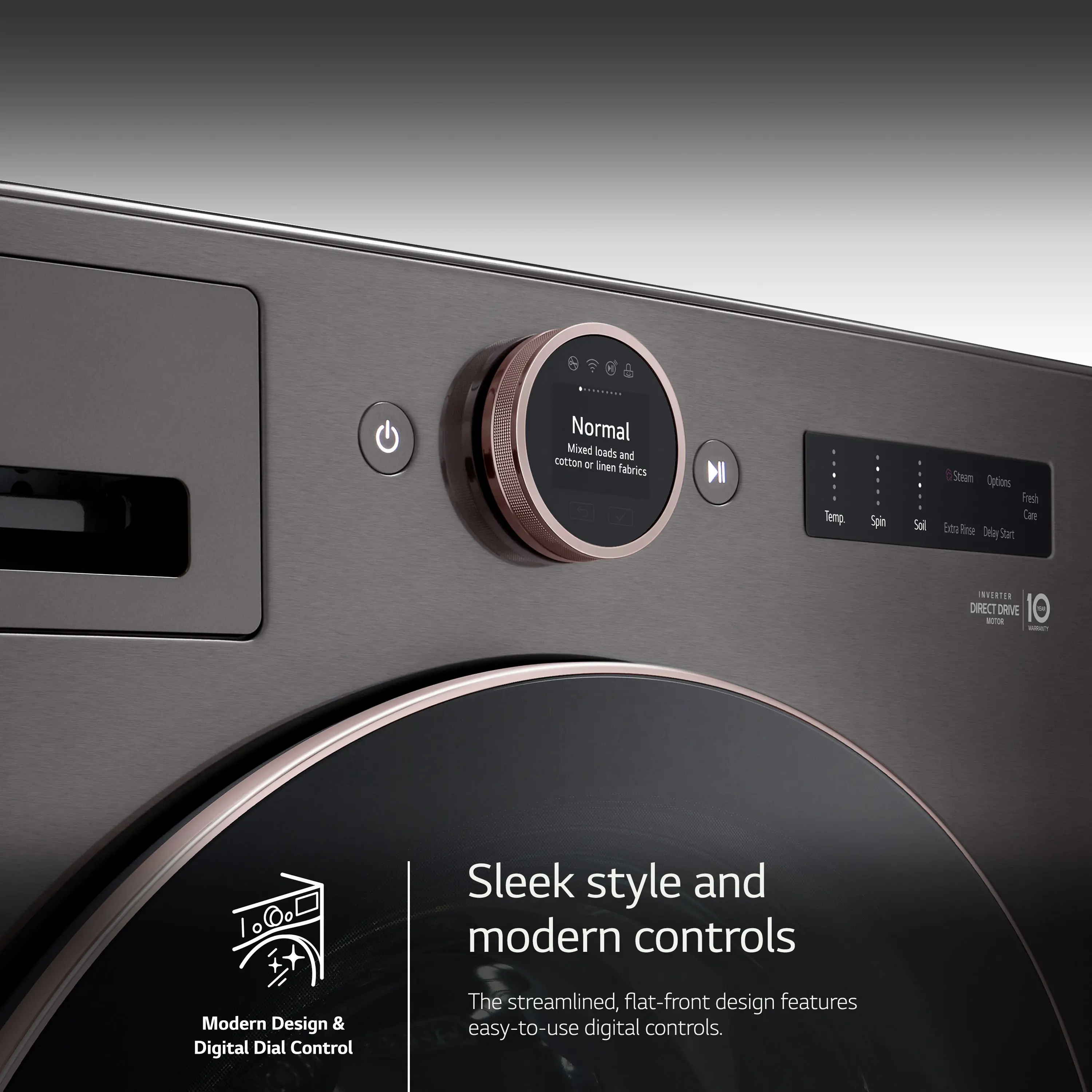 DLEX6500B LG 7.4 cu ft Electric Dryer - Black Steel 6500B-6