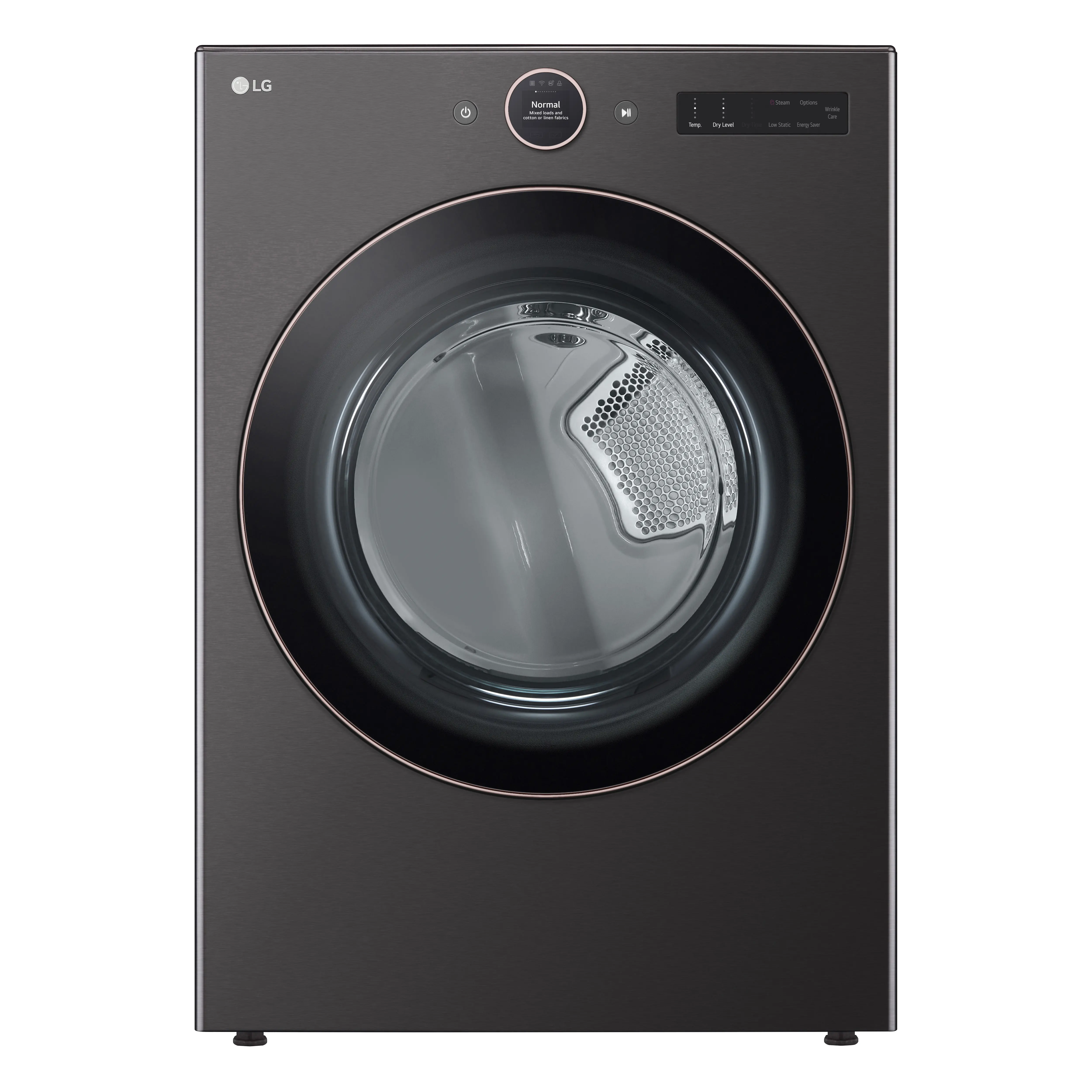 DLGX6501B LG 7.4 cu ft Gas Dryer - Black Steel 6500B-1