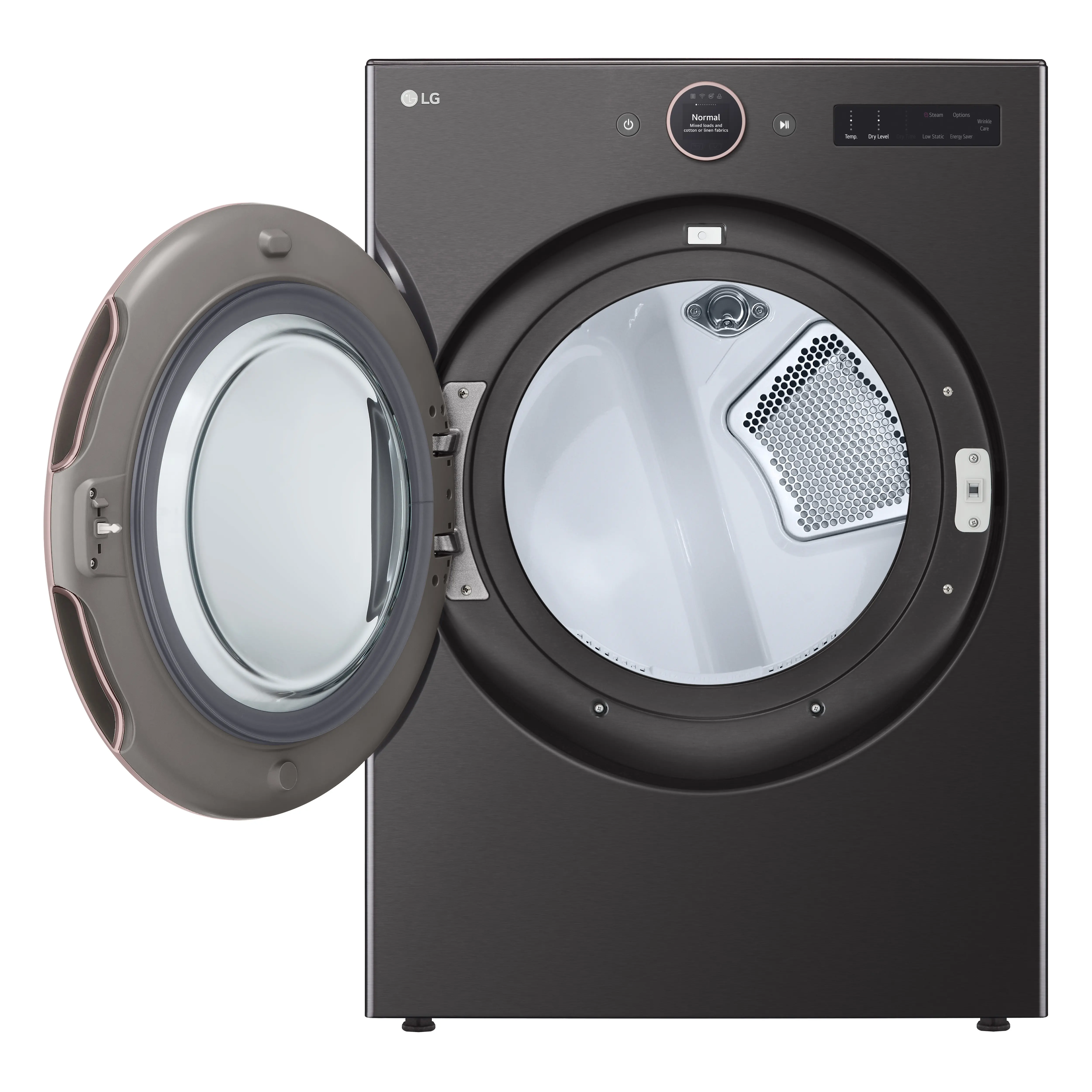 DLGX6501B LG 7.4 cu ft Gas Dryer - Black Steel 6500B-3