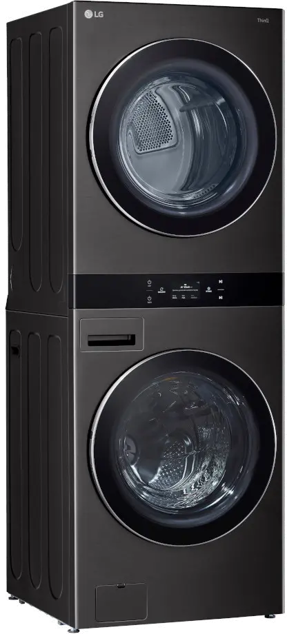 WKEX300HBA LG Single Unit Electric Front Load Wash Tower - Black Steel-9