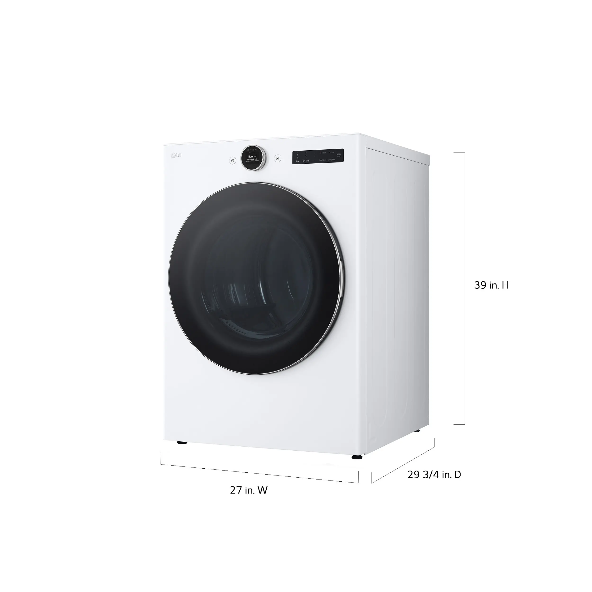 DLEX5500W LG 7.4 cu ft Electric Dryer - White 5500W-10