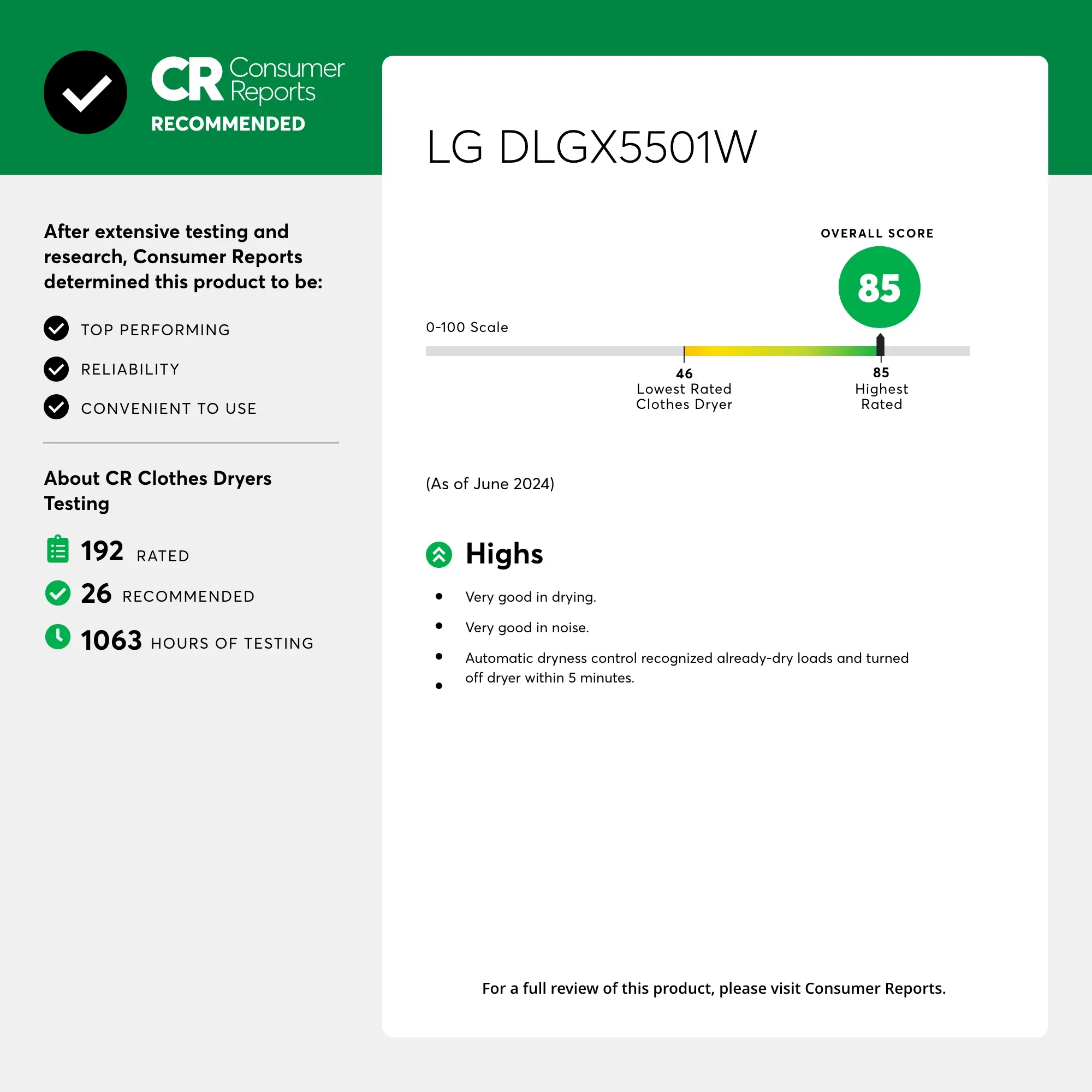 DLGX5501W LG 7.4 cu ft Gas Dryer - White 5500W-3