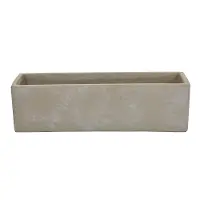 11  Rectangular Gray Resin Planter