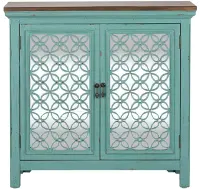 2011-AC3836/CABINET 37 Inch Two Door Sea Foam Cabinet