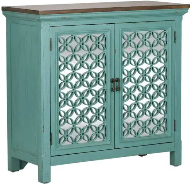 2011-AC3836/CABINET 37 Inch Two Door Sea Foam Cabinet-3