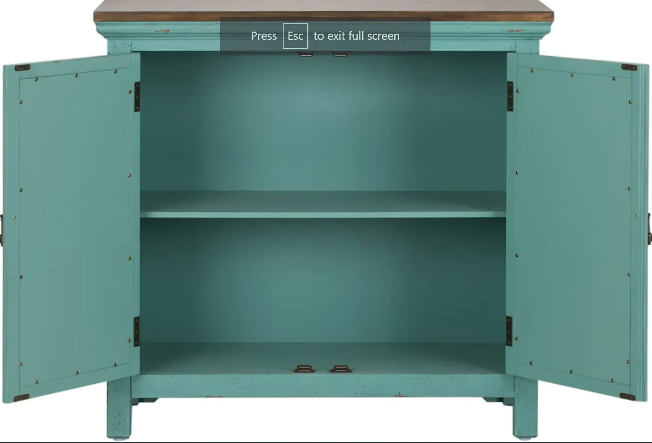 2011-AC3836/CABINET 37 Inch Two Door Sea Foam Cabinet-4