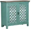 2011-AC3836/CABINET Two Door Sea Foam Green Cabinet