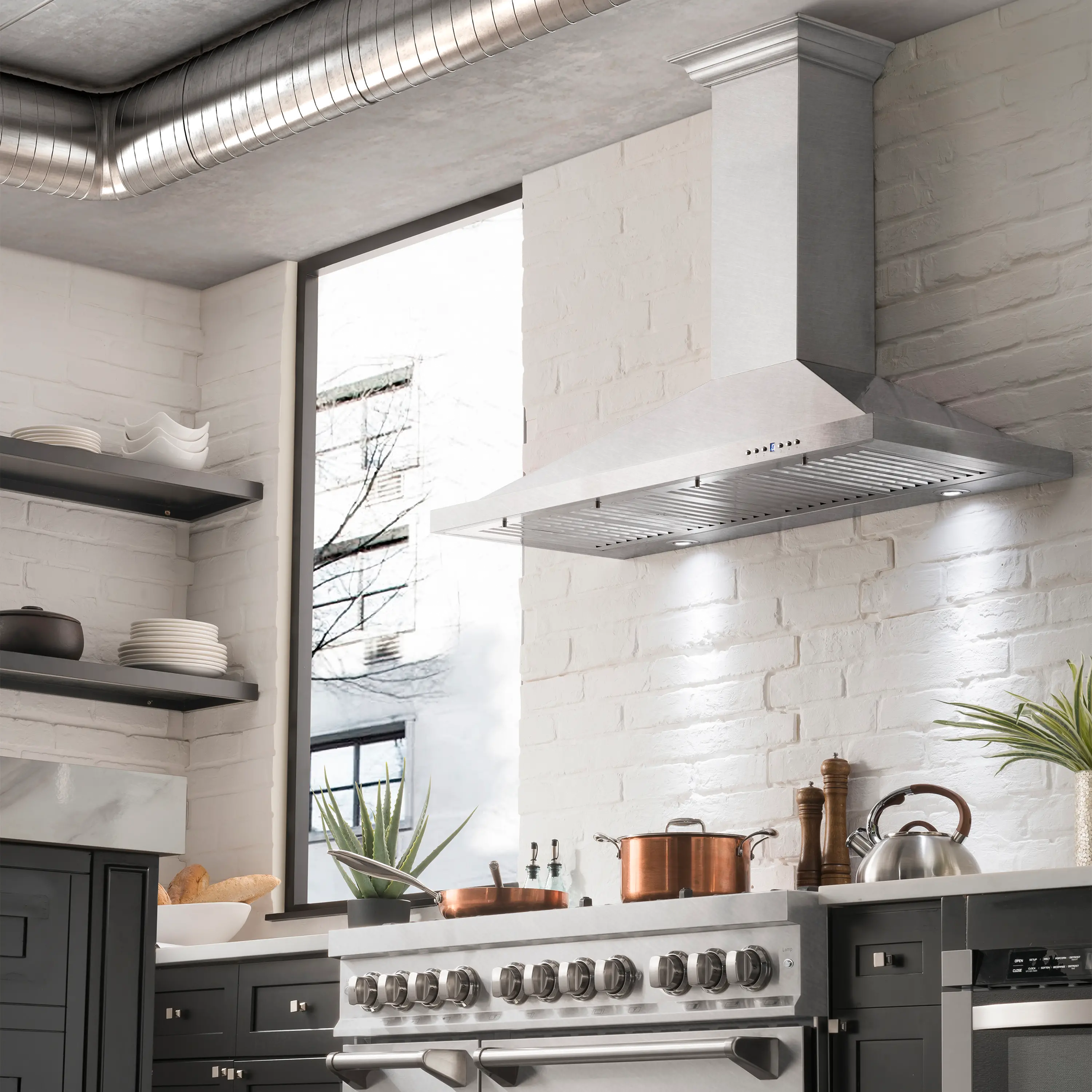 8KBS-48 ZLINE Designer Series 48 Inch Wall Mount Range Hood - DuraSnow® Stainless Steel-10