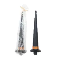 XS0442/WITCH/HA-CNDL 10  Black and Orange Witch Candles