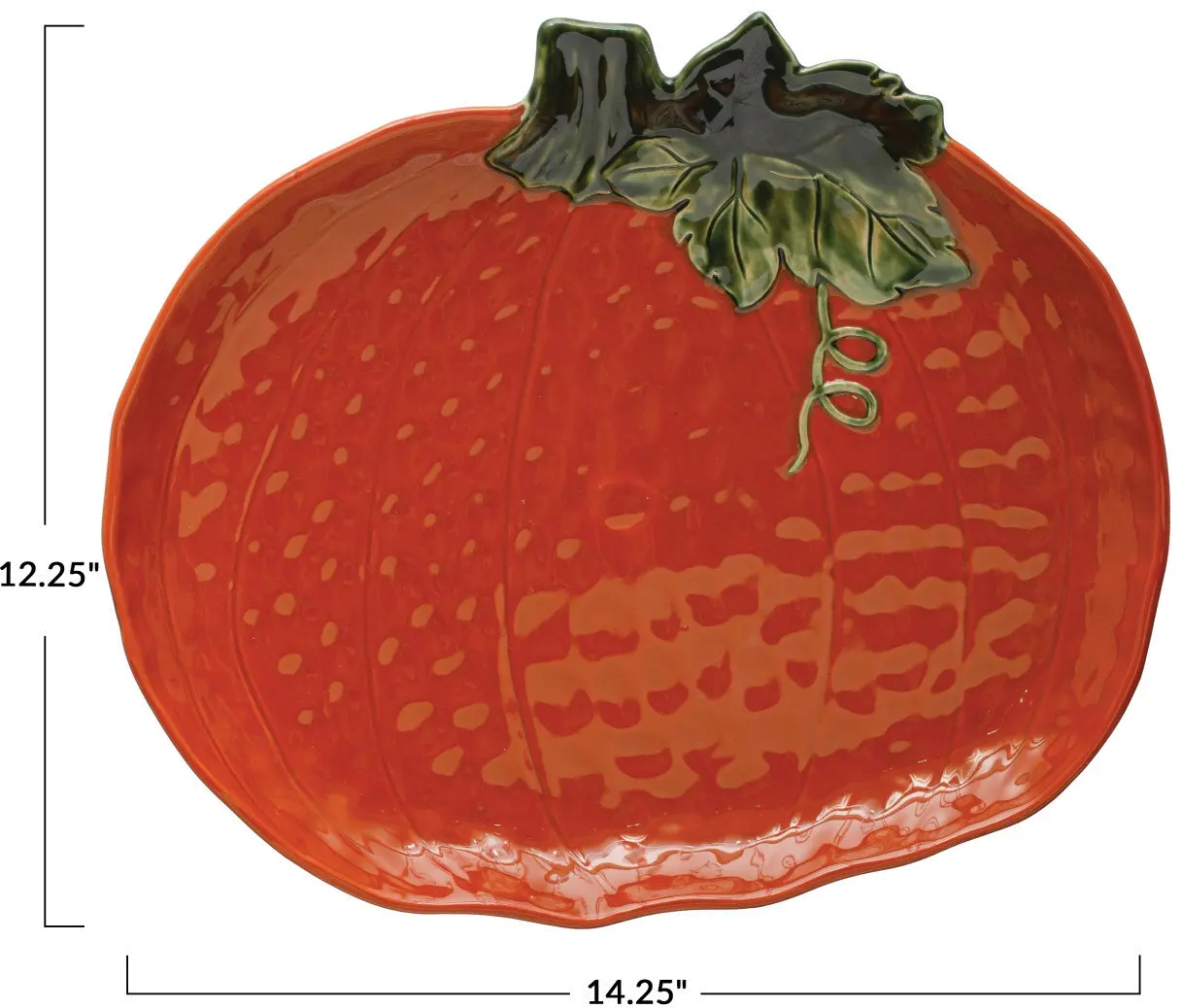 CF3687/PUMKN-PLATTER Stoneware Pumpkin Platter-2